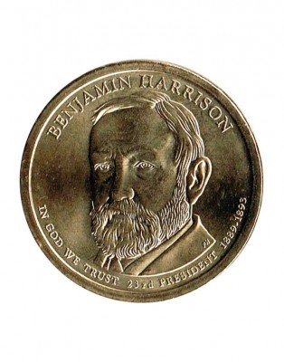 США, 1 доллар, 23-й президент Бенджамен Гаррисон 2012 г.