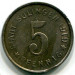 Монета Золинген 5 пфеннигов 1919 год. Нотгельд