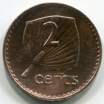 Монета Фиджи 2 цента 2001 год.