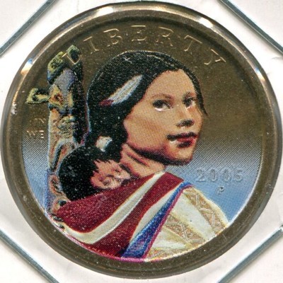 Монета США 1 доллар 2005 год.