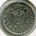 Монета Германия 10 пфеннигов 1900 год. D