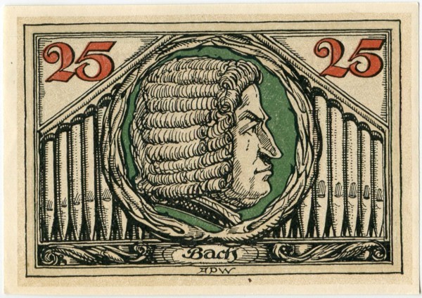 Банкнота город Арнштадт 25 пфеннигов 1921 год.