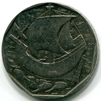 Монета Португалия 50 эскудо 1987 год.