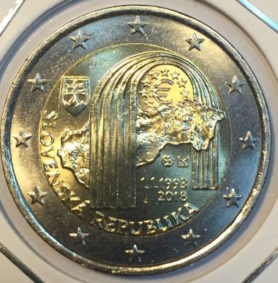 Монета Словакия 2 евро 2018 год 
