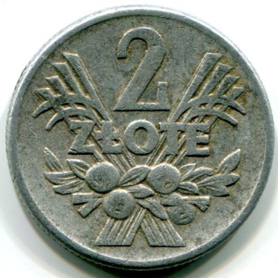 Монета Польша 2 злотых 1958 год.