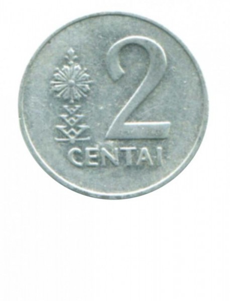 Литва 2 цента 1991 г.