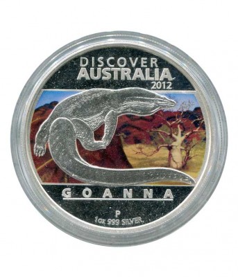 Австралия, 1 доллар 2012 г. Игуана