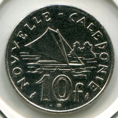 Монета Новая Каледония 10 франков 1990 год.