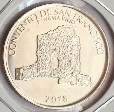 Монета Панама 1/2 бальбоа 2018 год
