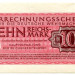 Банкнота Германия 10 рейхсмарок 1944 год. 