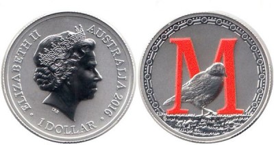 Австралия, 1 доллар 2016 год Алфавит (буква M)