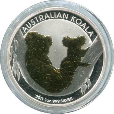 Монета Австралия 1 доллар 2011 год. Коала