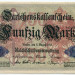 Банкнота Германская Империя 50 марок 1914 год.