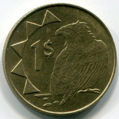 Монета Намибия 1 доллар 2002 год.