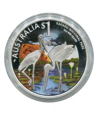 Австралия, 1 доллар 2013 г. Национальный парк какаду