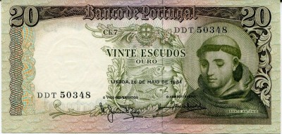 Португалия, Банкнота 20 эскудо