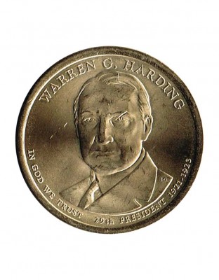 США, 1 доллар, 29-й президент Уоррен Гардинг 2014 г.