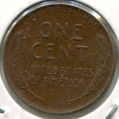 Монета США 1 цент 1946 год.