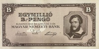 Банкнота Венгрия 1.000.000 б.пенго 1946 год. 