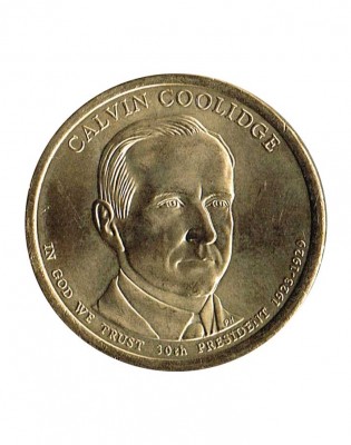 США, 1 доллар, 30-й президент Калвин Кулидж 2014 г.