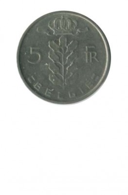 Бельгия 5 франков 1971 г.