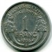 Монета Франция 1 франк 1958 год. B