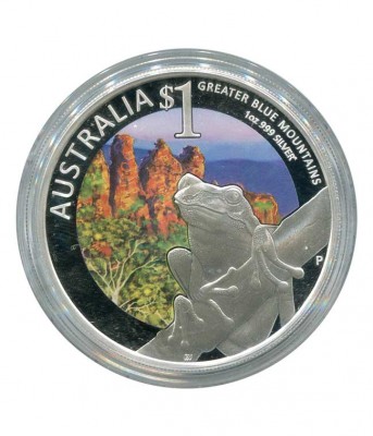 Австралия, 1 доллар 2011 г. Голубые горы