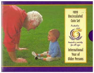 Набор монет Австралии "Международный год пожилых людей" 1999 год