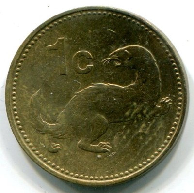 Монета Мальта 1 цент 1986 год.