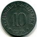 Монета Хоф 10 пфеннигов 1918 год. Нотгельд