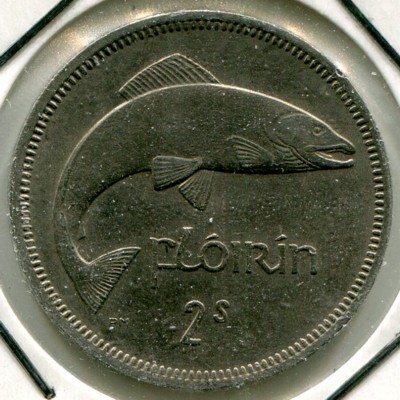 Монета Ирландия 2 шиллинга 1968 год.