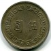 Монета Тайвань 5 долларов 1972 год.