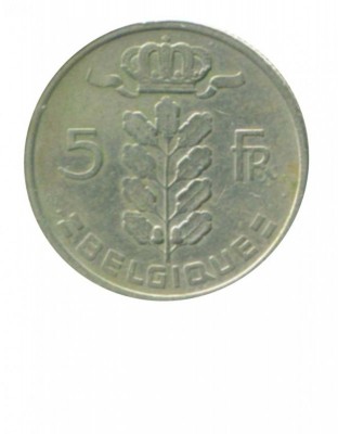 Бельгия 5 франков 1974 г.