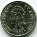 Монета Французская Полинезия 10 франков 1975 год.