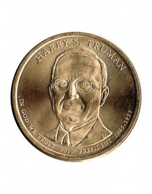 США, 1 доллар, 33-й президент Гарри Трумен 2015 г.