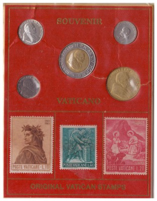 Ватикан, подарочный набор монет с марками №2