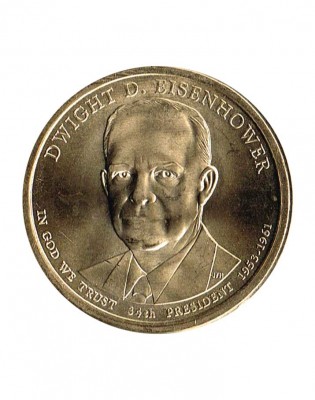 США, 1 доллар, 34-й президент Дуайт Эйзенхауэр 2015 г.