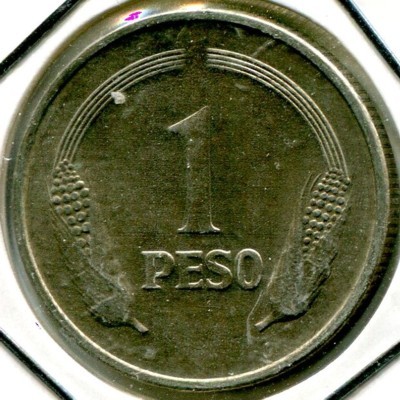 Монета Колумбия 1 песо 1977 год.