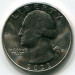 Монета США 25 центов 2021 год. Переправа через Делавэр армии Вашингтона.