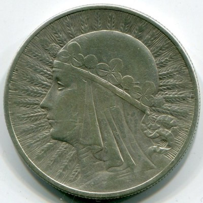 Монета Польша 10 злотых 1932 год. Ядвига