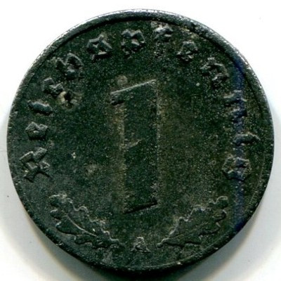 Монета Германия 1 пфенниг 1941 год. A 