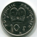 Монета Французская Полинезия 10 франков 1992 год.