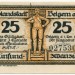 Банкнота город Бельгерн 25 пфеннигов 1921 год.